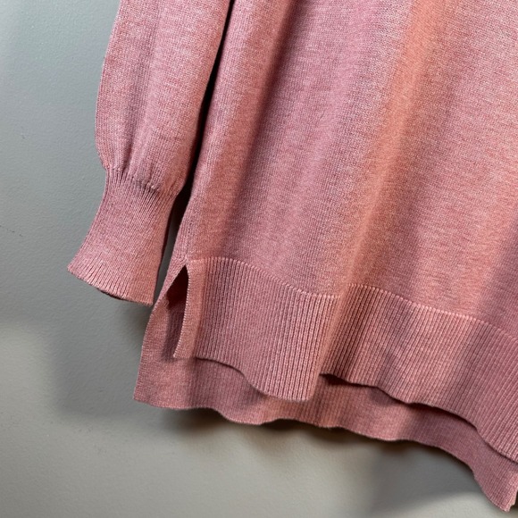 LOFT Pink Cowl Neck Pullover Sweater Women's Size M - Picture 2 of 8